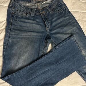 Blue Denim Mid-rise Bootcut Jeans